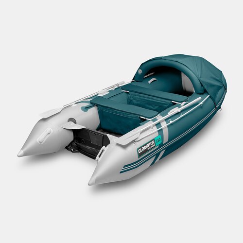 Надувная лодка GLADIATOR E330PRO морской зеленый-белый