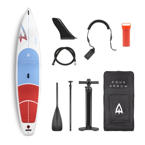 SUP доска надувная Aqua Arrow 12.6 Light Blue/Red